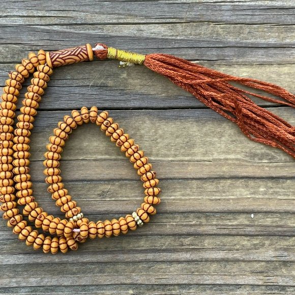 Tasbeeh Prayer Beads Islamic Religious Beads Brown Tan Plastic Tasbeh Lot of 2 - Picture 3 of 11